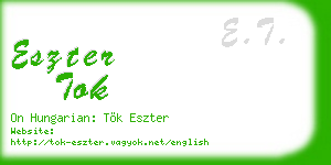 eszter tok business card